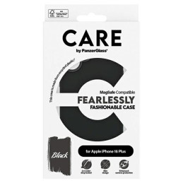 Etui CARE by PanzerGlass Fashion do MagSafe do iPhone 16 Plus, czarne