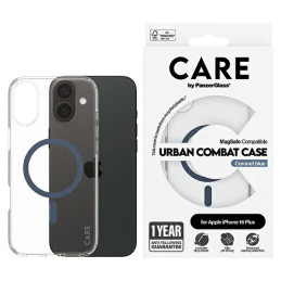 Etui CARE by PanzerGlass Flagship do MagSafe do iPhone 16 Plus, niebieskie
