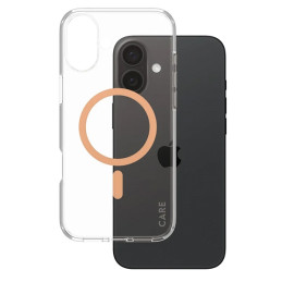 Etui CARE by PanzerGlass Flagship do MagSafe do iPhone 16 Plus, brzoskwiniowe