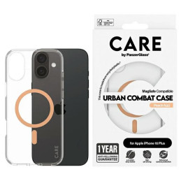 Etui CARE by PanzerGlass Flagship do MagSafe do iPhone 16 Plus, brzoskwiniowe