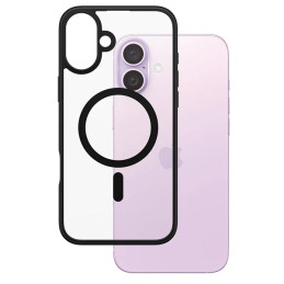 Etui antybakteryjne PanzerGlass HardCase MagSafe do iPhone 16 Plus, przezroczysto-czarne