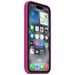 Etui Apple Silicone Case MagSafe do iPhone 16 fuksja