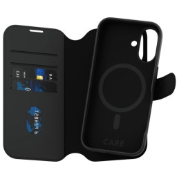 Etui z klapką CARE by PanzerGlass Feature Tango do MagSafe do iPhone 16, czarne