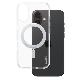Etui CARE by PanzerGlass Feature Kickstand do MagSafe do iPhone 16, srebrne