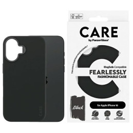 Etui CARE by PanzerGlass Fashion do MagSafe do iPhone 16, czarne