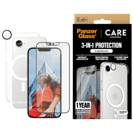 Zestaw ochronny CARE by PanzerGlass Flagship 3w1 Etui + Szkło + Lens do iPhone 16e