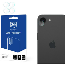 Szkło na obiektyw aparatu 3mk Lens Protection do Apple iPhone 16e, 4szt