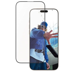 Szkło hartowane PanzerGlass Aluminum Frame Ultra-Wide Fit + EasyAligner do iPhone 16 Pro Max, czarna ramka