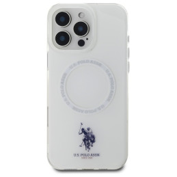 Etui US Polo IML Ring MagSafe do iPhone 16 Pro Max biały