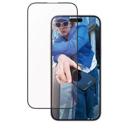Szkło hartowane PanzerGlass Aluminum Frame Ultra-Wide Fit + EasyAligner do iPhone 16 Plus / 15 Plus, czarna ramka