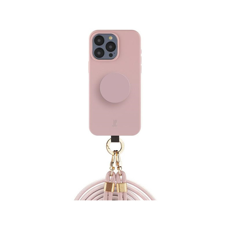 Etui Just Elegance 3in1 PopGrip do iPhone 15 Pro różowe