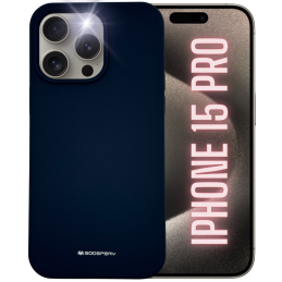 Etui Mercury Silicone do iPhone 15 Pro, granatowe