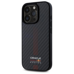 Etui Red Bull Carbon Fiber Power Bar MagSafe do iPhone 15 Pro, czarne