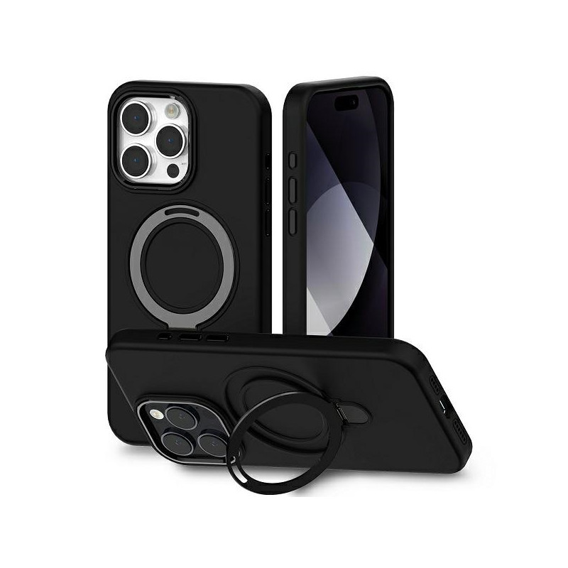 Etui Mercury Stand Silicone do MagSafe do iPhone 15  czarne