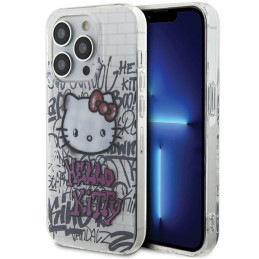 Etui Hello Kitty IML Kitty On Bricks Graffiti do iPhone 14 Pro Max, białe
