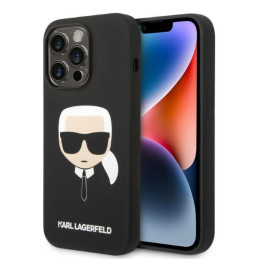 Etui Karl Lagerfeld Silicone Karl`s Head Magsafe do iPhone 14 Pro Max czarne