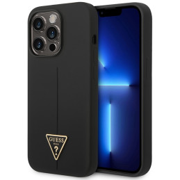 Etui Guess Silicone Triangle Logo do iPhone 14 Pro, czarne