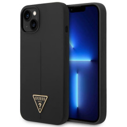 Etui Guess Silicone Triangle Logo do iPhone 14, czarne