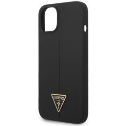 Etui Guess Silicone Triangle Logo do iPhone 14, czarne