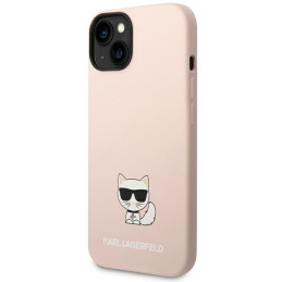 Etui Karl Lagerfeld Silicone Choupette Body do iPhone 14,  jasnoróżowe