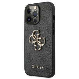 Etui Guess 4G Big Metal Logo do iPhone 13 Pro Max, szare