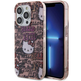 Etui Hello Kitty IML Tags Graffiti do iPhone 13 Pro Max, różowe