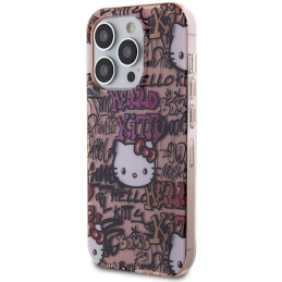 Etui Hello Kitty IML Tags Graffiti do iPhone 13 Pro Max, różowe