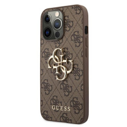 Etui Guess 4G Big Metal Logo do iPhone 13 Pro / 13, brązowe