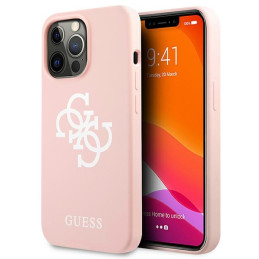 Etui Guess Silicone 4G Logo do iPhone 13 Pro / 13  różowy