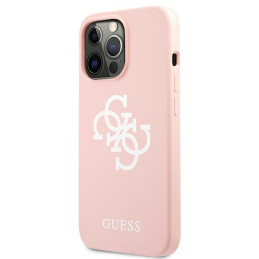 Etui Guess Silicone 4G Logo do iPhone 13 Pro / 13  różowy
