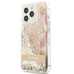 Etui Guess Paisley Liquid Glitter do iPhone 13 Pro / 13, złote