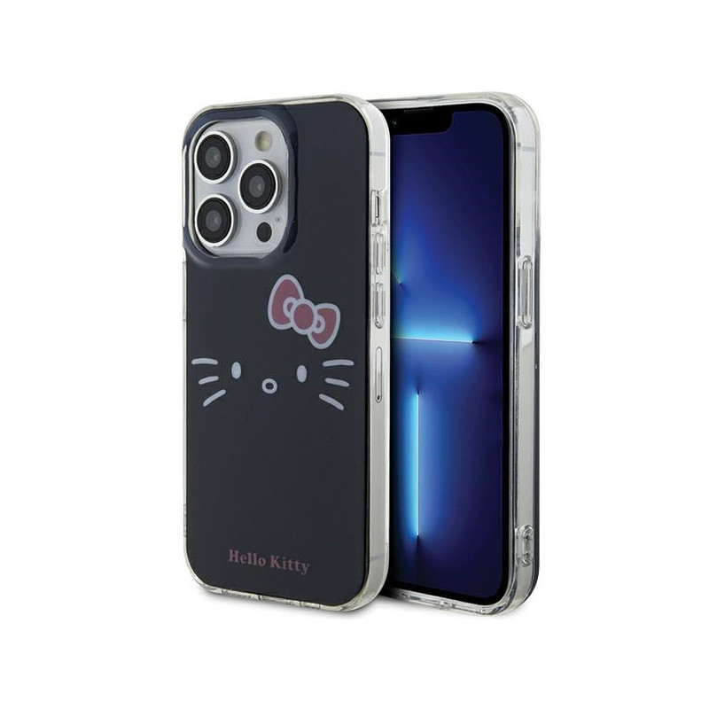 Etui Hello Kitty IML Kitty Face do iPhone 13 Pro / 13, czarne