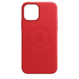 Etui Apple Leather Case do MagSafe do iPhone 12 Pro Max czerwone