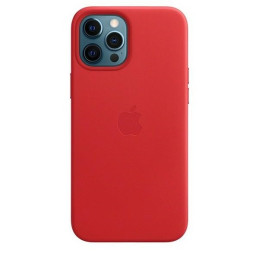 Etui Apple Leather Case do MagSafe do iPhone 12 Pro Max czerwone