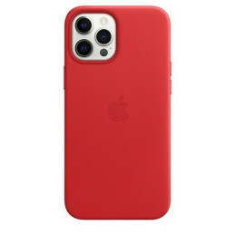 Etui Apple Leather Case do MagSafe do iPhone 12 Pro Max czerwone
