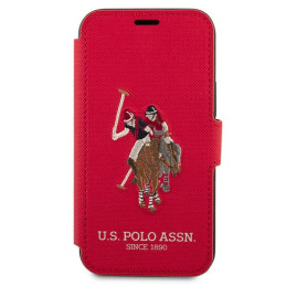 Etui US Polo book Polo Embroidery Collection do iPhone 12 mini czerwone