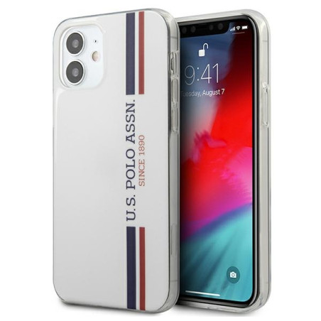 Etui US Polo Tricolor Collection do iPhone 12 mini białe