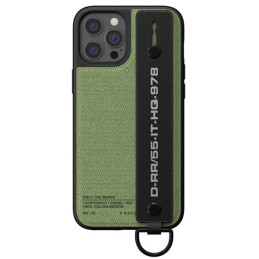 Etui Diesel Handstrap Case Utility Twill do iPhone 12/12 Pro czarno-zielone