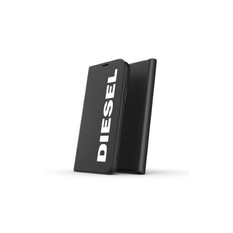 Etui Diesel Booklet Case Core do iPhone 12/12 Pro czarno-białe