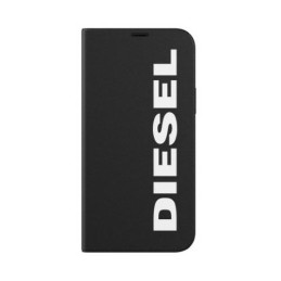 Etui Diesel Booklet Case Core do iPhone 12/12 Pro czarno-białe