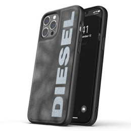 Etui Diesel Moulded Case Bleached Denim iPhone 12/12 Pro szaro-biae