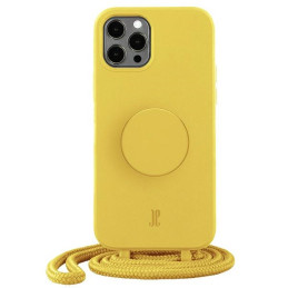 Etui Just Elegance PopGrip do iPhone 12/12 Pro żółte