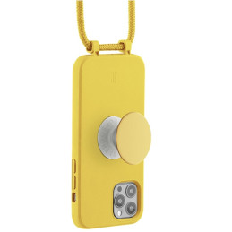 Etui Just Elegance PopGrip do iPhone 12/12 Pro żółte