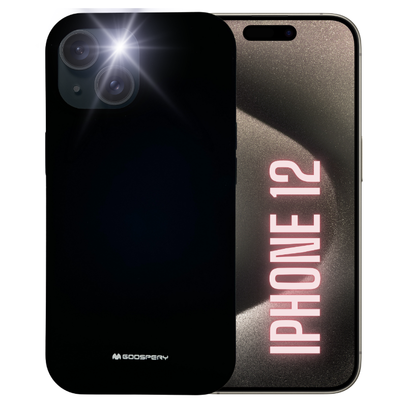 Etui Mercury Silicone do iPhone 12/12 Pro, czarne