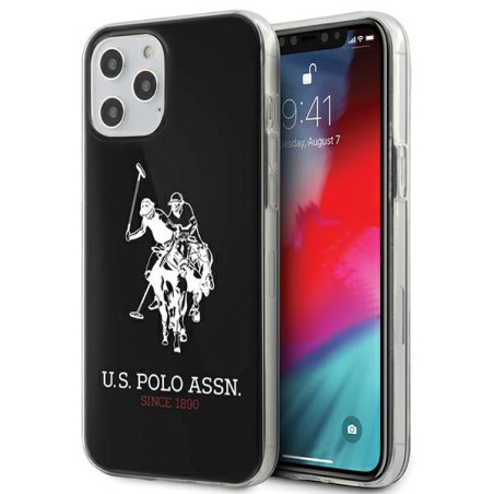 Etui US Polo Shiny Big Logo do iPhone 12/12 Pro, czarne
