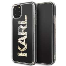 Etui Karl Lagerfeld Karl logo Glitter do iPhone 11 Pro Max czarne