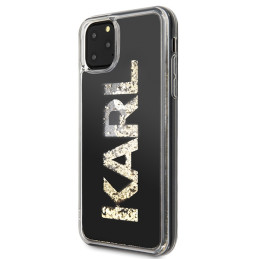 Etui Karl Lagerfeld Karl logo Glitter do iPhone 11 Pro Max czarne