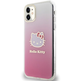 Etui Hello Kitty IML Gradient Electrop Kitty Head do iPhone 11 / Xr, różowe