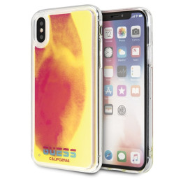 Etui Guess California Glow in the dark do iPhone X/Xs różowe