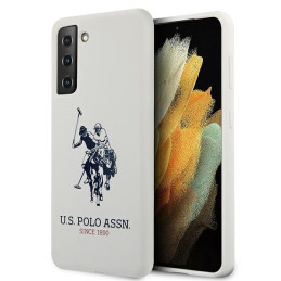 Etui US Polo Silicone On Tone do Galaxy S21 białe